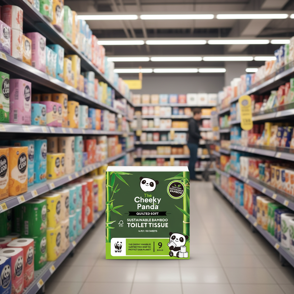 The Cheeky Panda Quilted Bamboo Toilet Tissue - 9Rolls