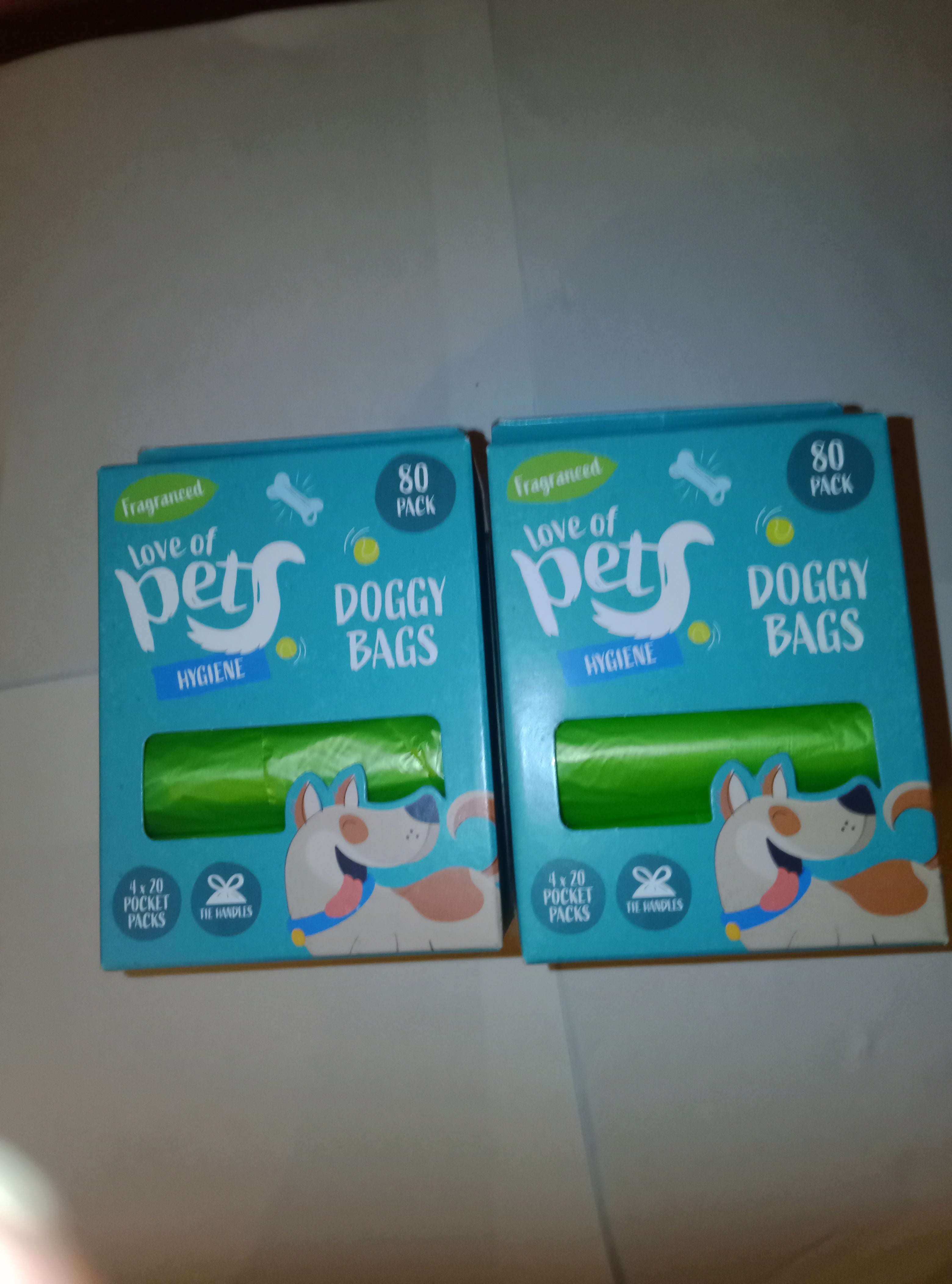 Doggy bags made from 30% recycled material
