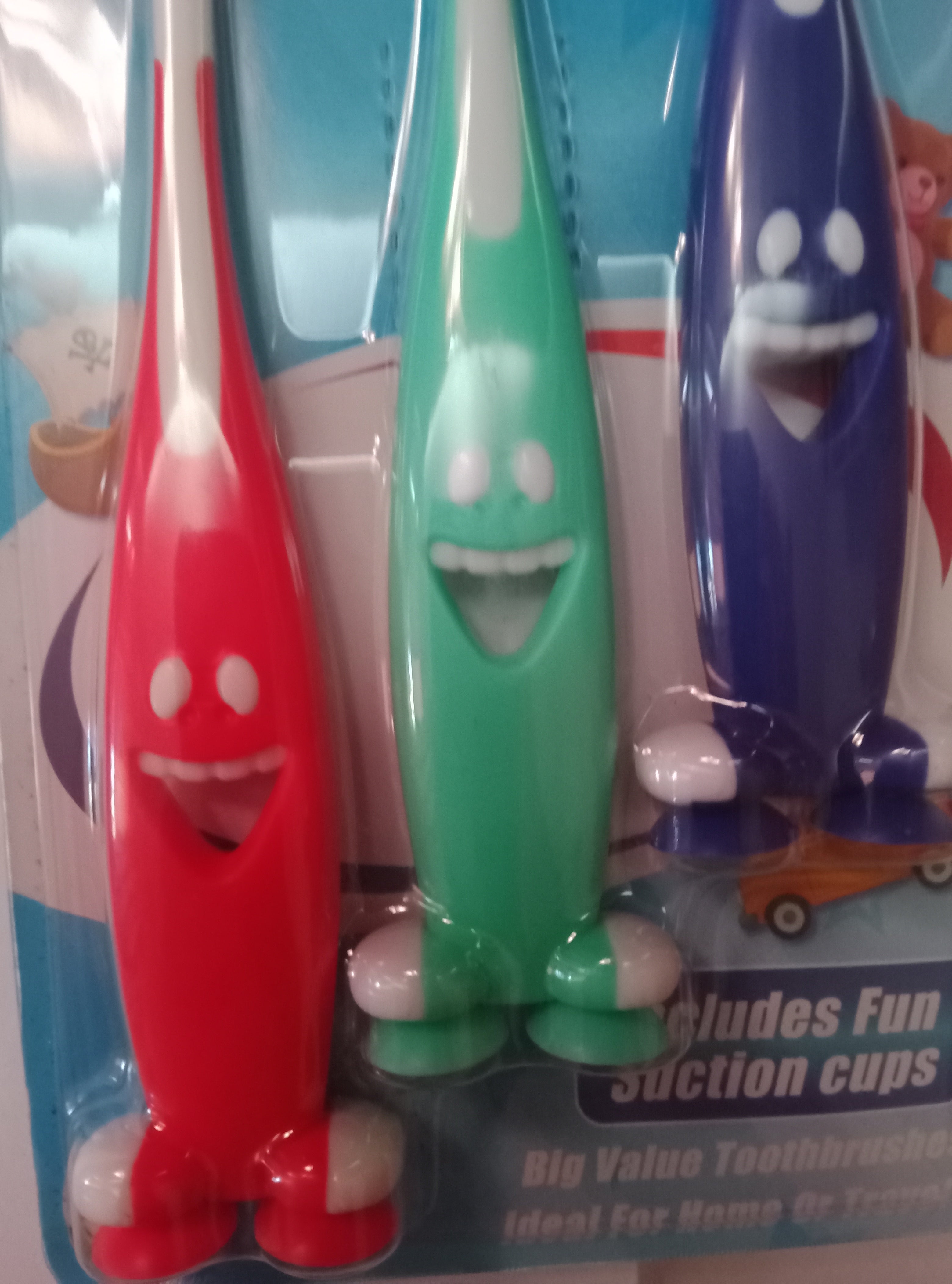 Fun chilldrens toothbrushes with faces