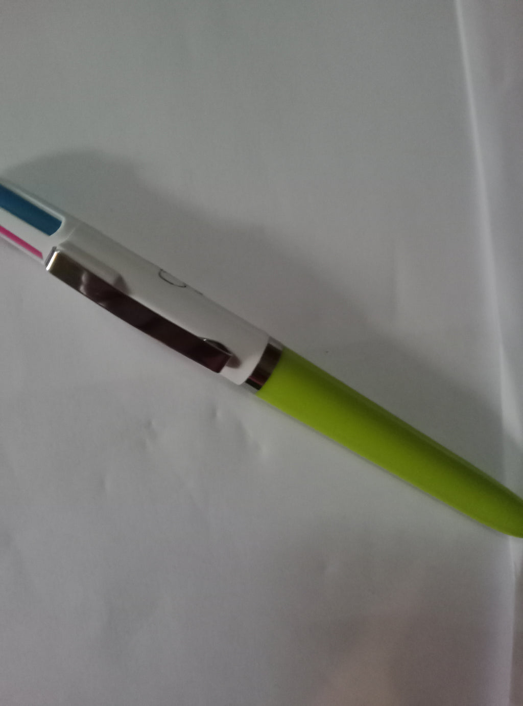 ProScribe ball point pen with red blue green and mauve coloured nibs