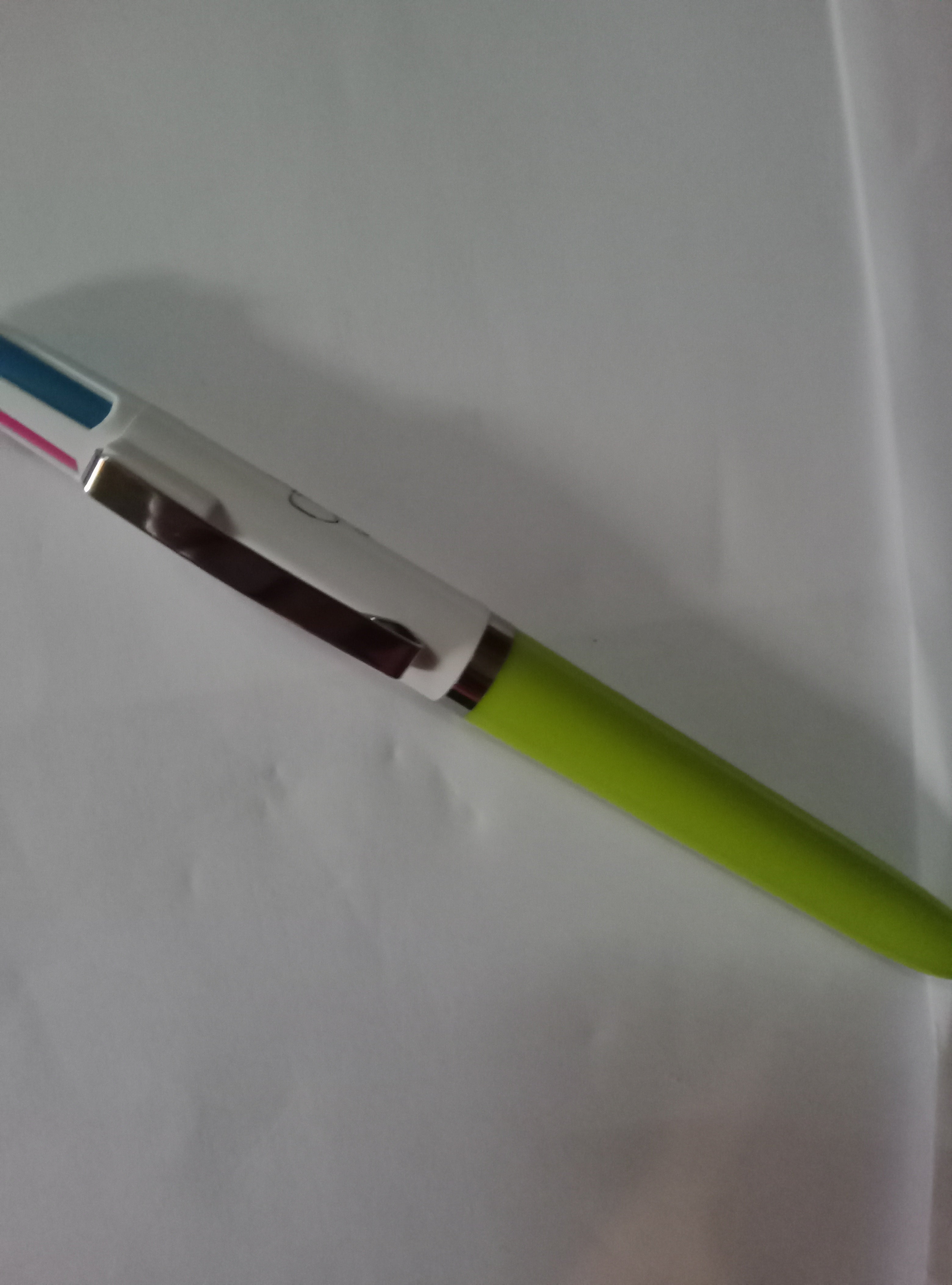 ProScribe ball point pen with red blue green and mauve coloured nibs