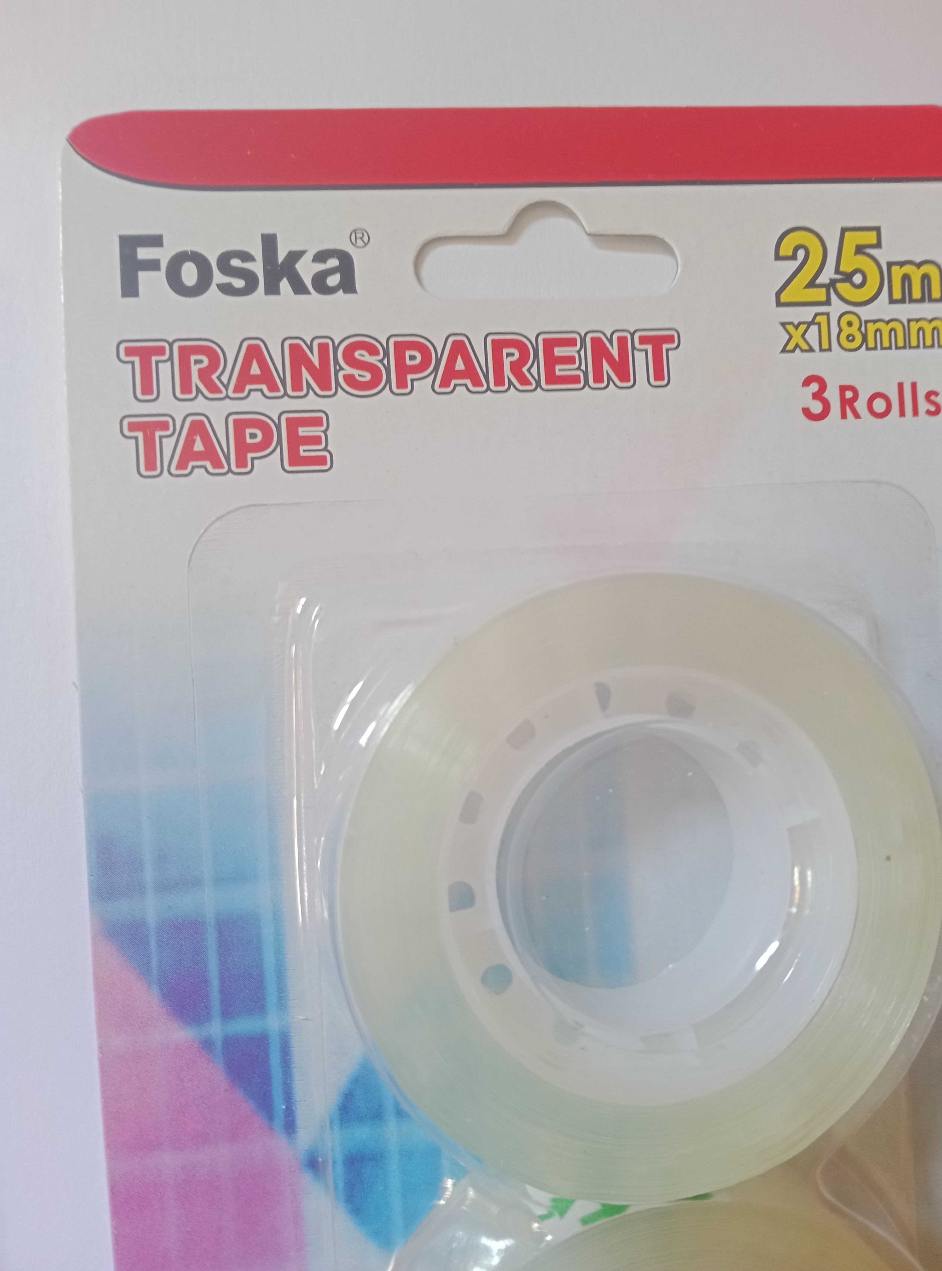 Very adhesive transparent coloured tape/rainbow tape for craft/packaging