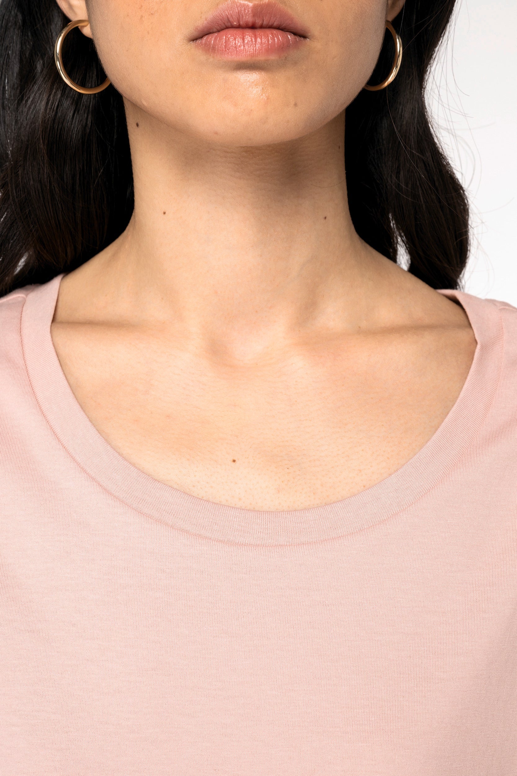 Organic Loose Fit Roll Sleeve T-shirt: Womens