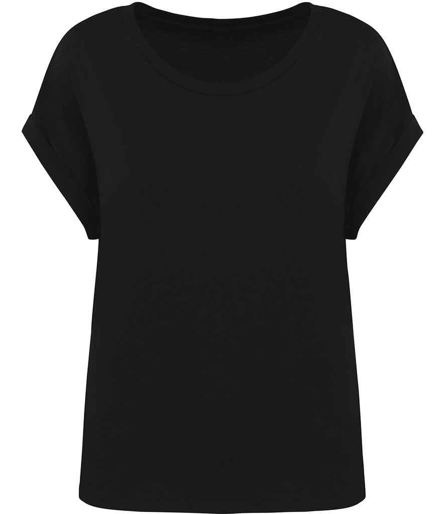 Organic Loose Fit Roll Sleeve T-shirt: Womens